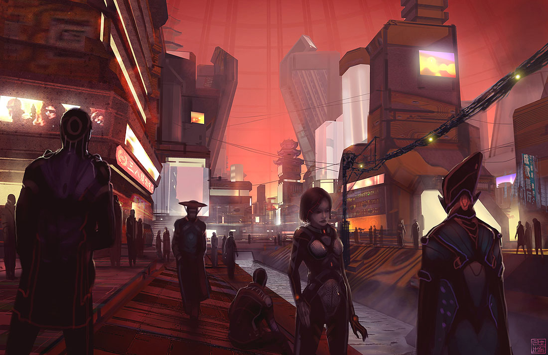 Martian Street Scene